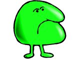 A face on legs, sad